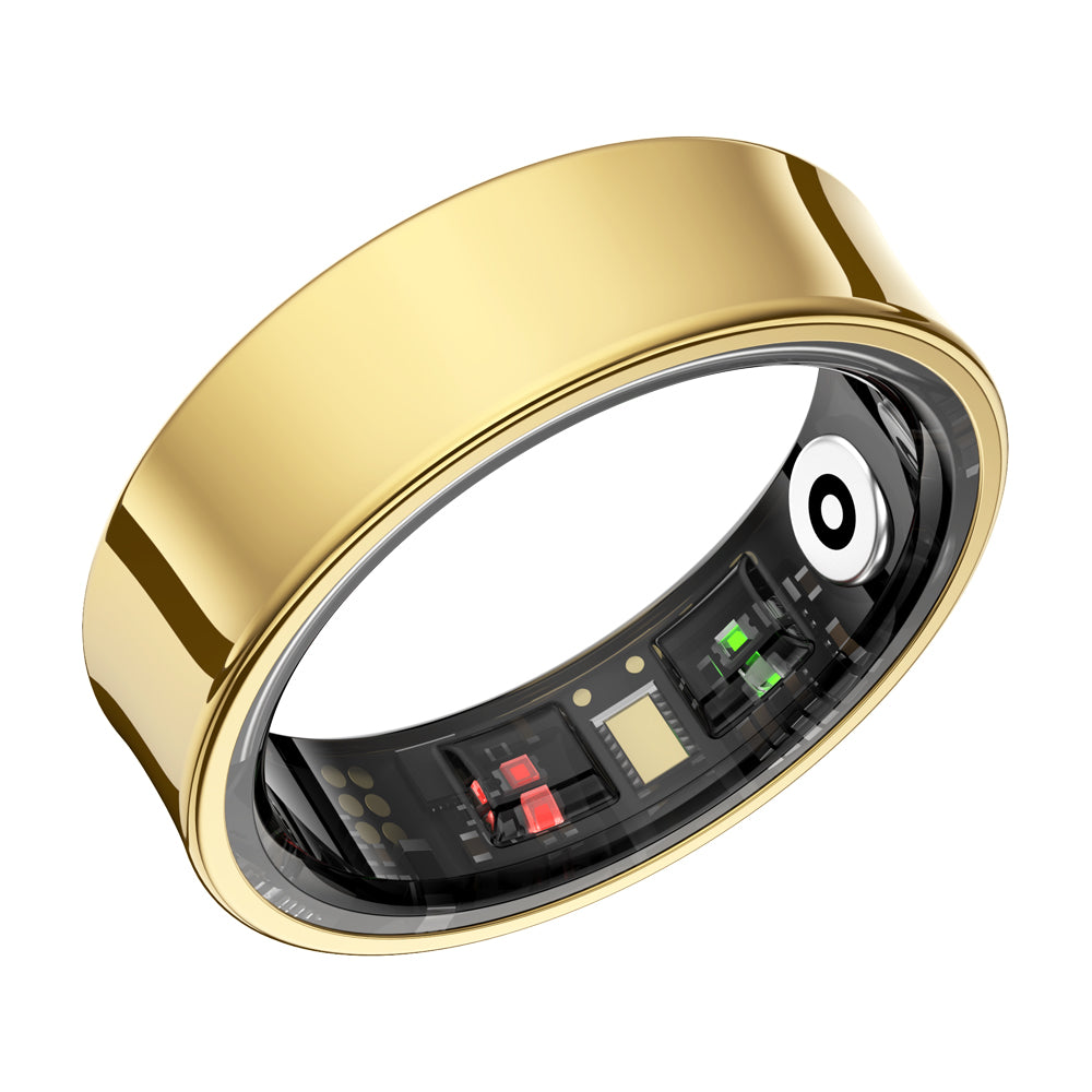 Smart ring, gold, close-up