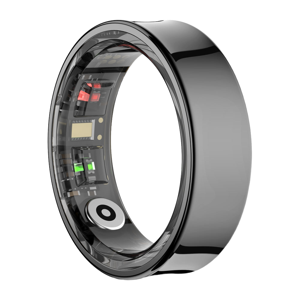 Smart ring, black, side angle
