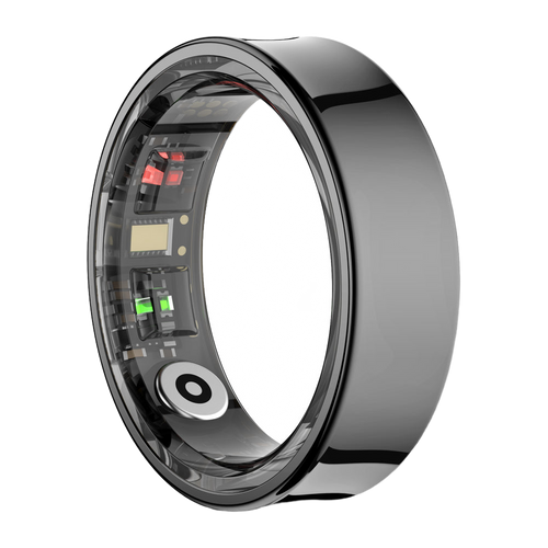 Smart ring, black, side angle